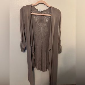 Boho duster with knit design on back